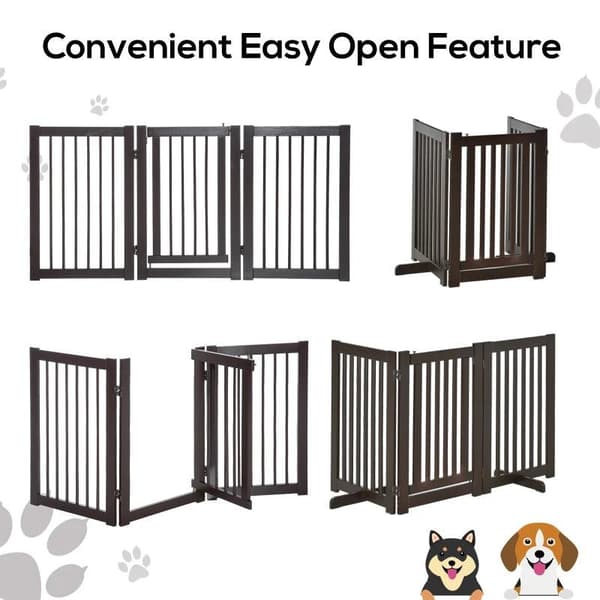 Rootz Barrier Grid til hunde - Brun - Konstrueret træ - 61,02 cm x 0,59 cm x 29,92 cm