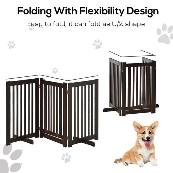 Rootz Barrier Grid til hunde - Brun - Konstrueret træ - 61,02 cm x 0,59 cm x 29,92 cm