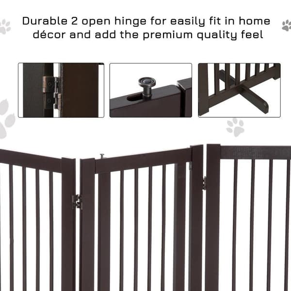 Rootz Barrier Grid til hunde - Brun - Konstrueret træ - 61,02 cm x 0,59 cm x 29,92 cm