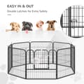 Miniatyrbild 7 av 11: Rootz Pet lekhage - Outdoor Run Lekhage - Kanin Valp Cage - Hundpennor - Vikbart stängsel - Trädgård - Metal Hutch - Svart - 79 x 79 cm