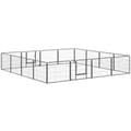 Miniatyrbillede 1 af 5: Rootz Pet kravlegård - Krabbegård til kæledyr - Puppy Gate - Hegn kravlegård - Hunde kravlegård - Hunde indhegning - Stål - Grå - 80W x 60H x 1,5D cm
