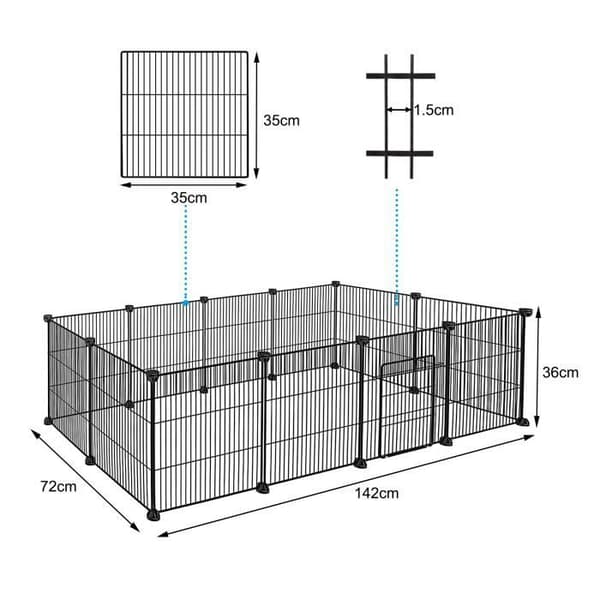 Rabbit Run - LZQ - Marsvinsbur - Svart - Liten - Gnagare