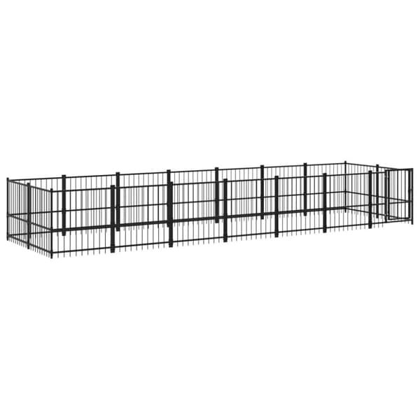 Koiran ulkohäkki teräs 13,14 m²
