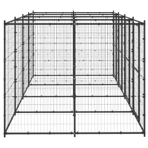 udendørs hundebur 9,68 m² stål