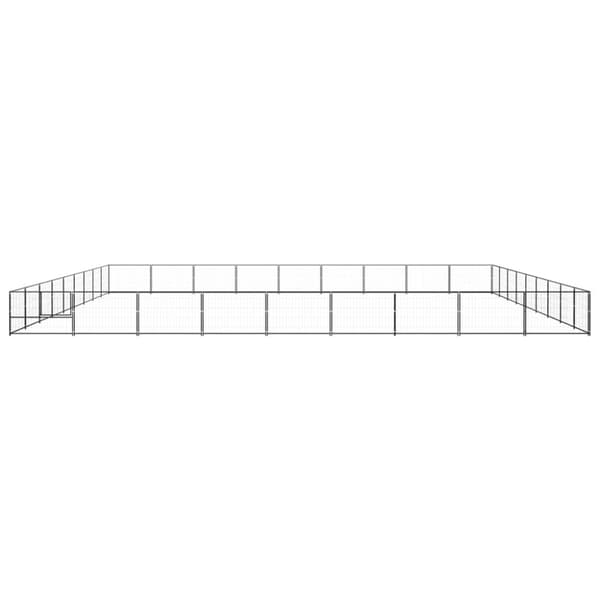Koiranhäkki musta 81 m² teräs