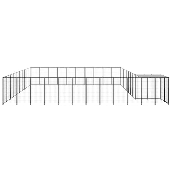 hundeløbegård 31,46 m² stål sort