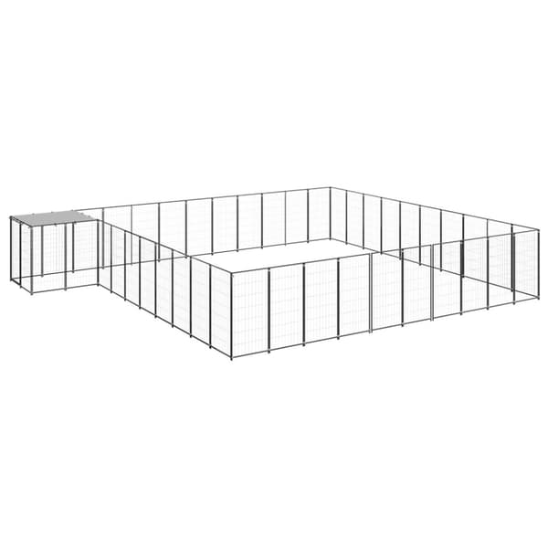 hundeløbegård 31,46 m² stål sort