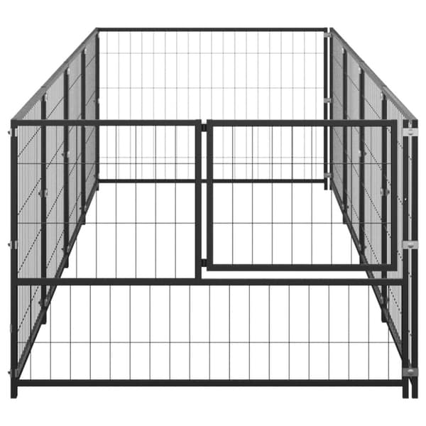 Hundgård svart 4 m² stål