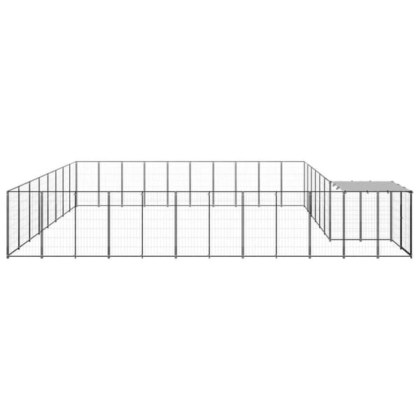 hundeløbegård 25,41 m² stål sort
