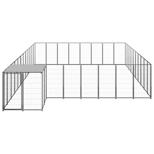 hundeløbegård 25,41 m² stål sort