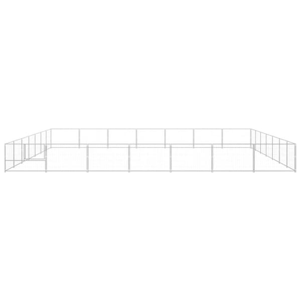 Koiranhäkki hopea 49 m² teräs