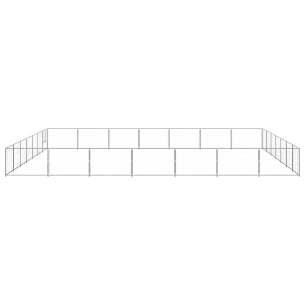 Koiranhäkki hopea 49 m² teräs