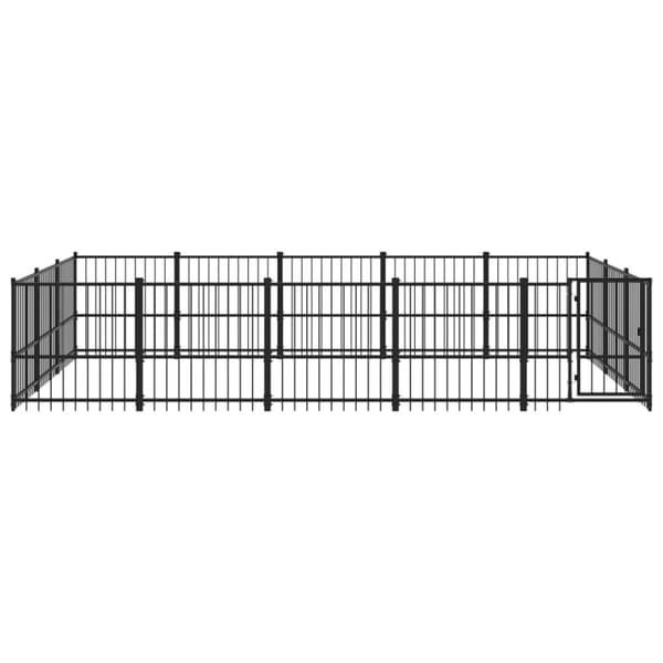 Koiran ulkohäkki teräs 14,11 m²