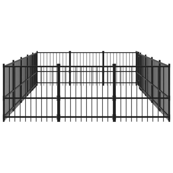 Koiran ulkohäkki teräs 14,11 m²