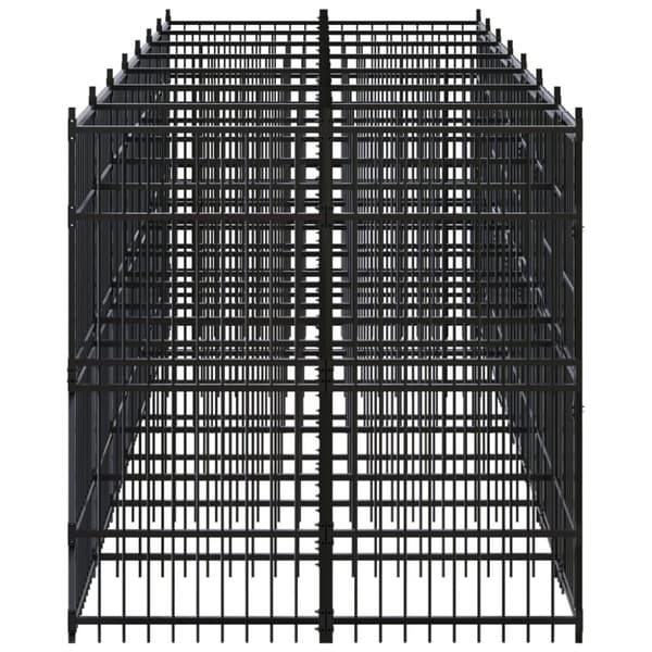 Koiran ulkohäkki teräs 12,9 m²