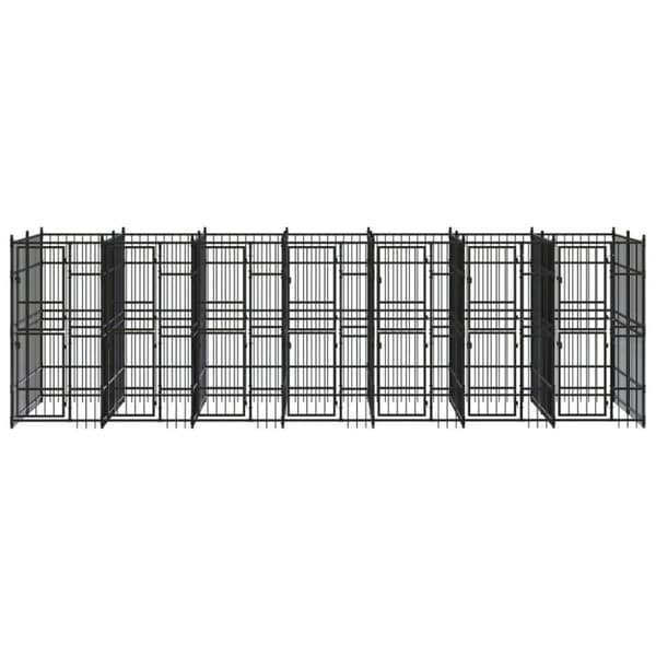 Koiran ulkohäkki teräs 12,9 m²