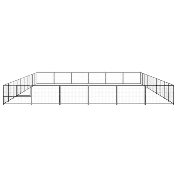 hundeløbegård 60 m² stål sort