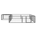 Pikkukuva 2 / 6: Koiranhäkki 12 paneelia musta 100x50 cm jauhemaalattu teräs