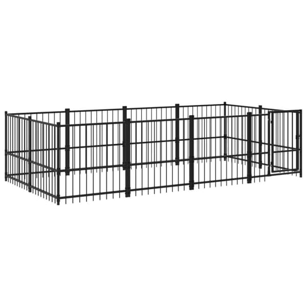 Koiran ulkohäkki teräs 7,51 m²