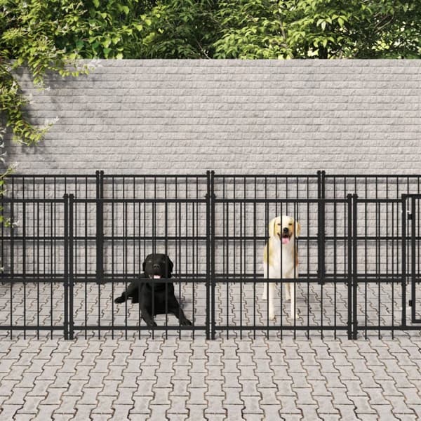udendørs hundegård 7,51 m² stål
