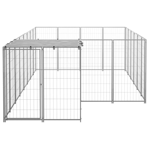Koiranhäkki hopea 8,47 m² teräs