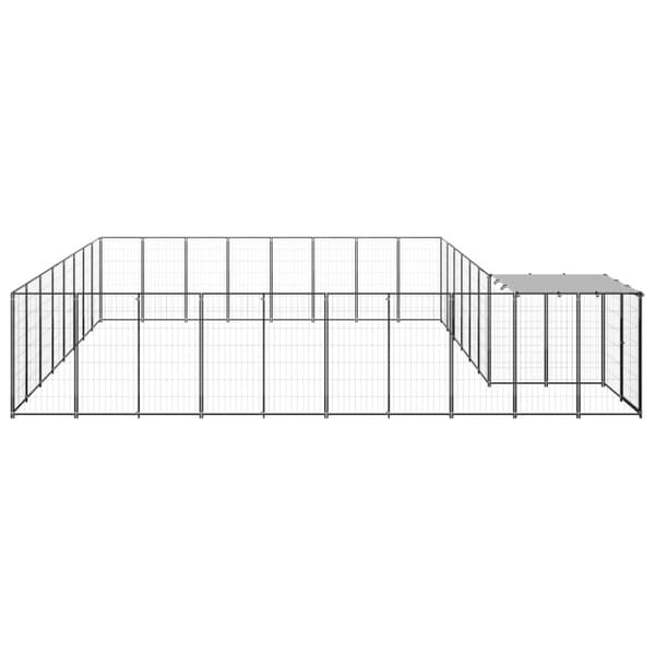 hundeløbegård 20,57 m² stål sort