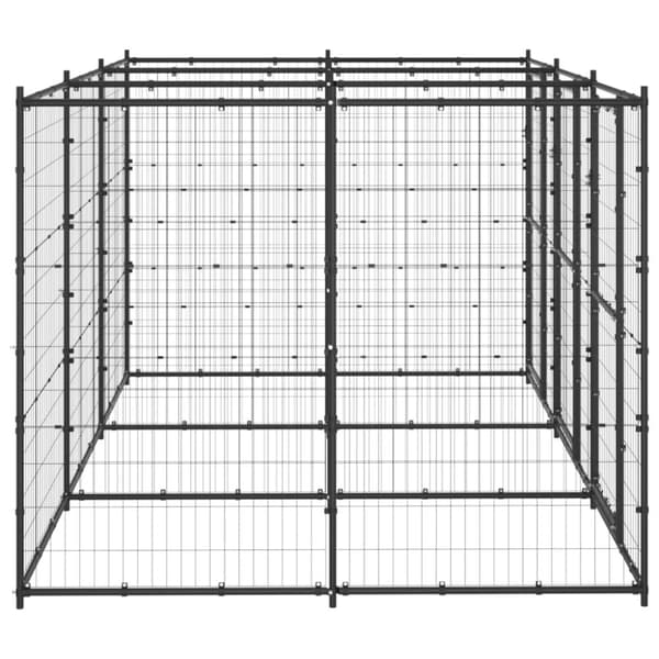 Hundgård för utomhusbruk stål 7,26 m²