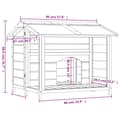 Pikkukuva 7 / 7: Koirankoppi ruskea 96x87x80,5 cm täysi mänty