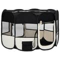 Miniatyrbillede 3 af 10: foldbar hundegård med bæretaske 125x125x61 cm sort