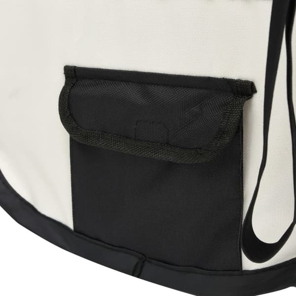 foldbar hundegård med bæretaske 125x125x61 cm sort