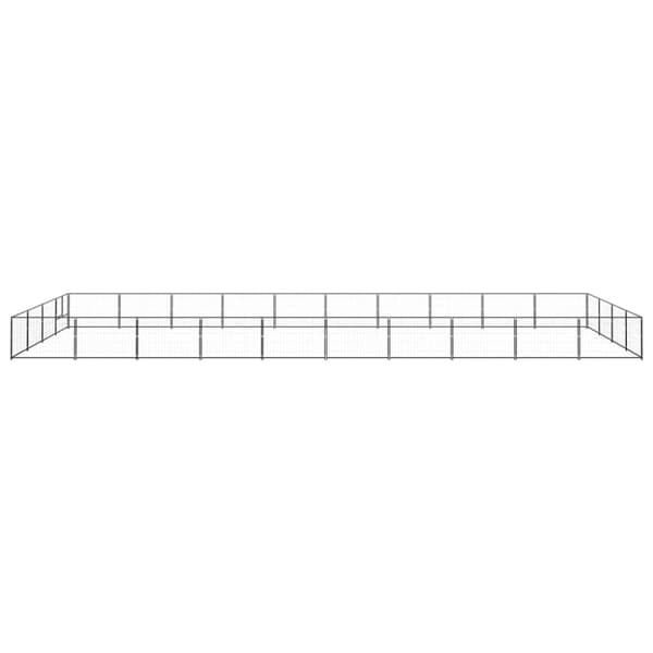 hundeløbegård 40 m² stål sort