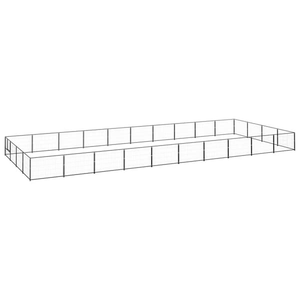 hundeløbegård 40 m² stål sort