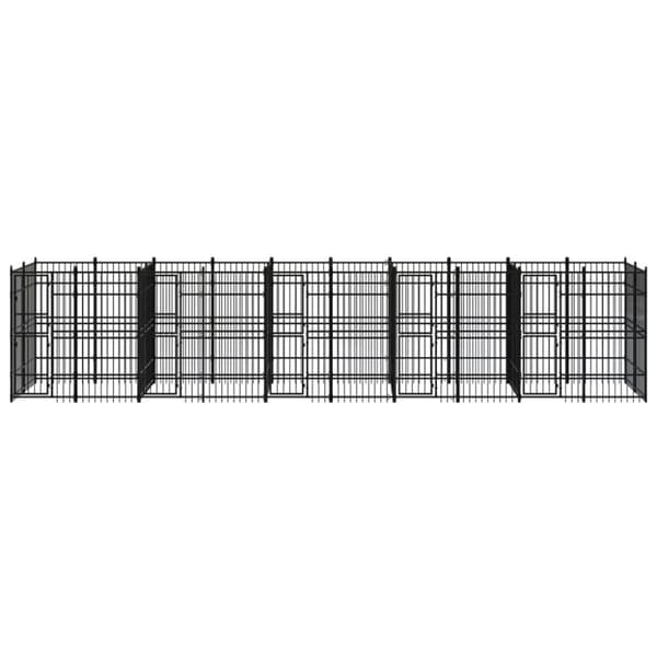 Koiran ulkohäkki teräs 18,43 m²
