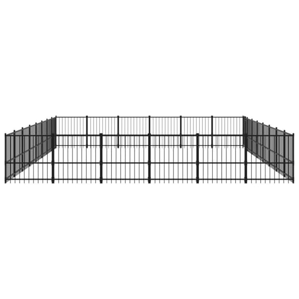 Koiran ulkohäkki teräs 50,81 m²