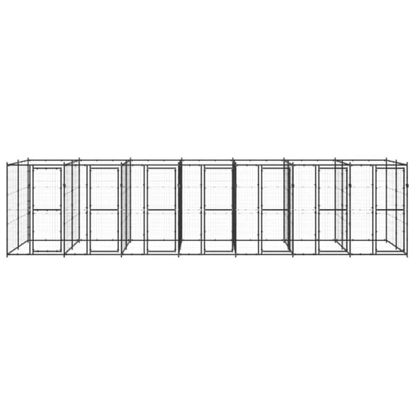 udendørs hundebur 16,94 m² stål