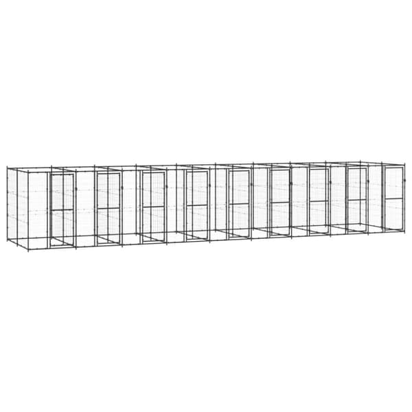 Koiran ulkohäkki teräs 21,78 m²