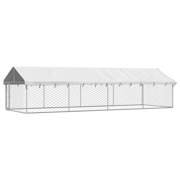 Hundgård med tak för utomhusbruk 600x200x150 cm