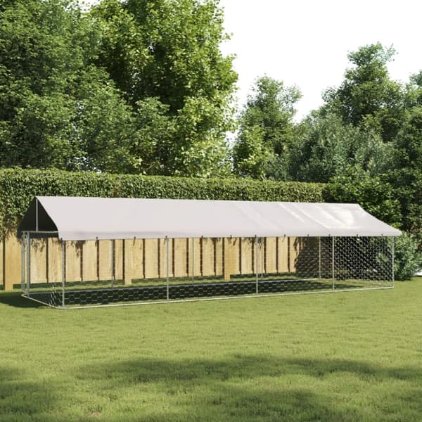 Hundgård med tak för utomhusbruk 600x200x150 cm