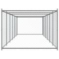 Miniatyrbillede 5 af 9: hundegård med låge 12x2x1,5 m galvaniseret stål grå