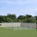 Miniatyrbillede 1 af 4: udendørs hundegård 8x12x2 m galvaniseret stål sølvfarvet