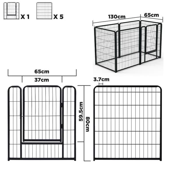 Djurhölje - XMTECH - DIY - Metall - Svart - 80 x 65 cm