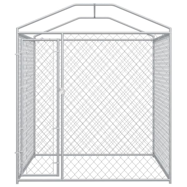 vidaXL Hundgård för utomhusbruk med tak 193x193x225 cm - Hundkojor & rastgårdar
