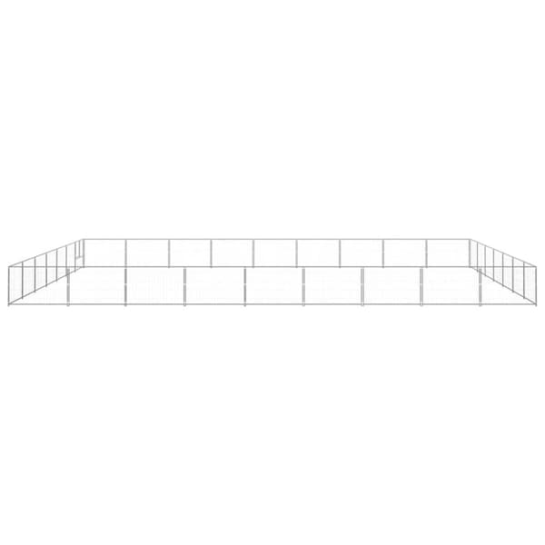 vidaXL Koiranhäkki hopea 63 m² teräs -  Koiranhäkit & aitaukset