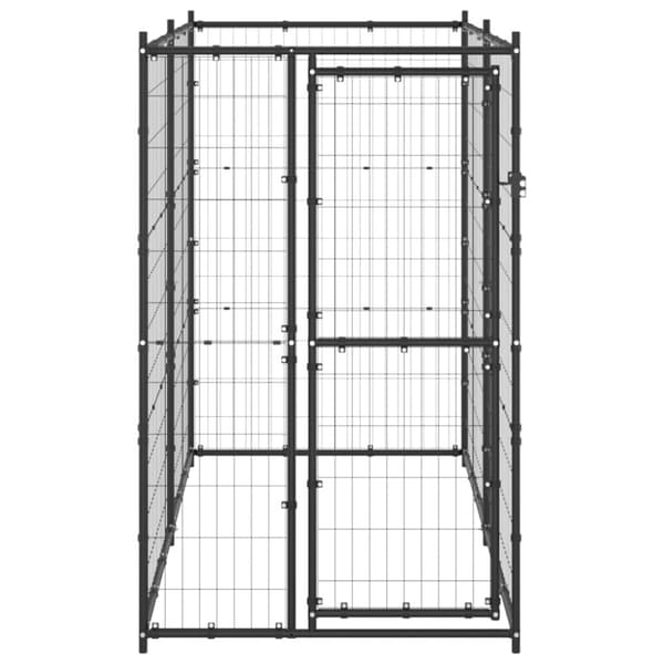 vidaXL Koiran ulkohäkki teräs 110x220x180 cm - Koiranhäkit & aitaukset