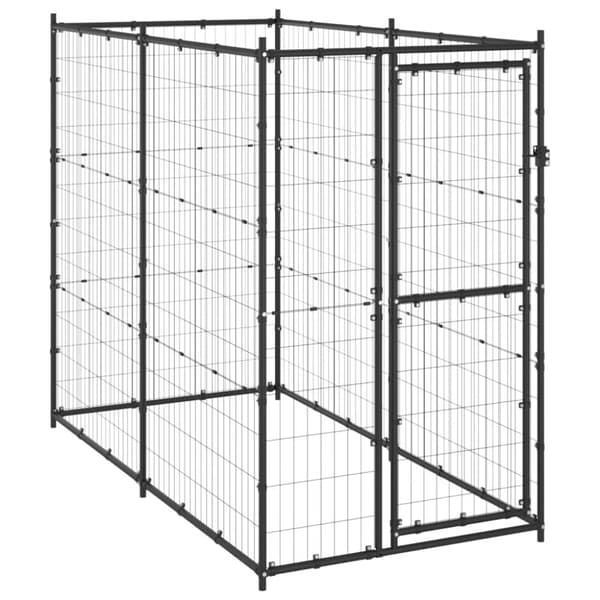 vidaXL Koiran ulkohäkki teräs 110x220x180 cm -  Koiranhäkit & aitaukset