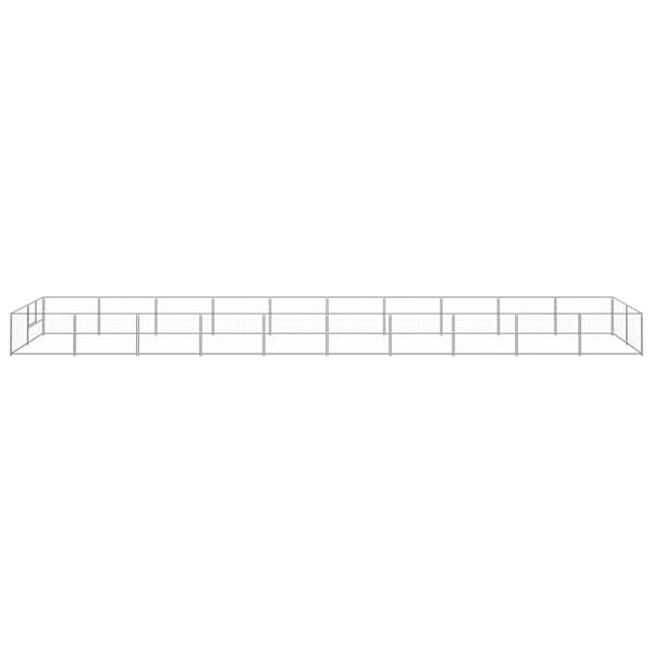 vidaXL Koiranhäkki hopea 20 m² teräs -  Koiranhäkit & aitaukset