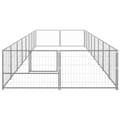 Pikkukuva 4 / 7: vidaXL Koiranhäkki hopea 16 m² teräs -  Koiranhäkit & aitaukset