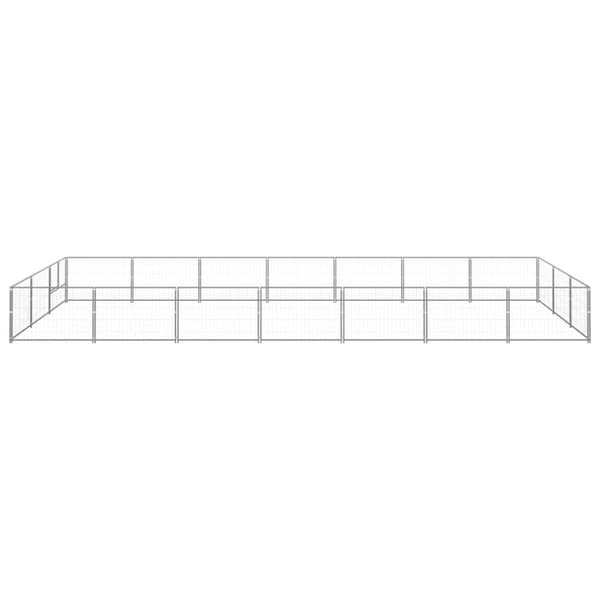 vidaXL Koiranhäkki hopea 21 m² teräs -  Koiranhäkit & aitaukset