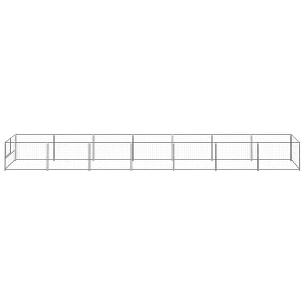 vidaXL Koiranhäkki hopea 7 m² teräs -  Koiranhäkit & aitaukset