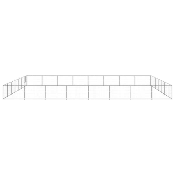 vidaXL Koiranhäkki hopea 56 m² teräs -  Koiranhäkit & aitaukset